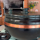 PANELA DE PRESSÃO DE PEDRA 11L CURADA COM TAMPA E CAIXA INCLUSA- COMIDA SAUDÁVEL {+BRINDE}