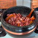 PANELA DE PRESSÃO DE PEDRA 11L CURADA COM TAMPA E CAIXA INCLUSA- COMIDA SAUDÁVEL {+BRINDE}